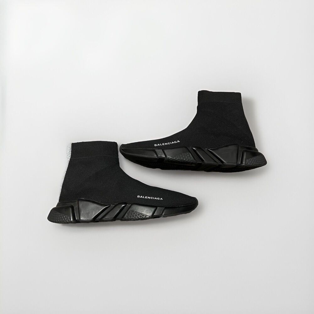 Men’s Balenciaga Speed Knit Trainers Size 44 Black/Black 654086651